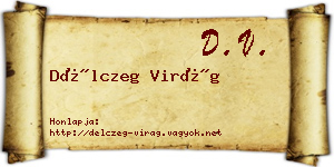 Délczeg Virág névjegykártya