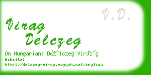 virag delczeg business card